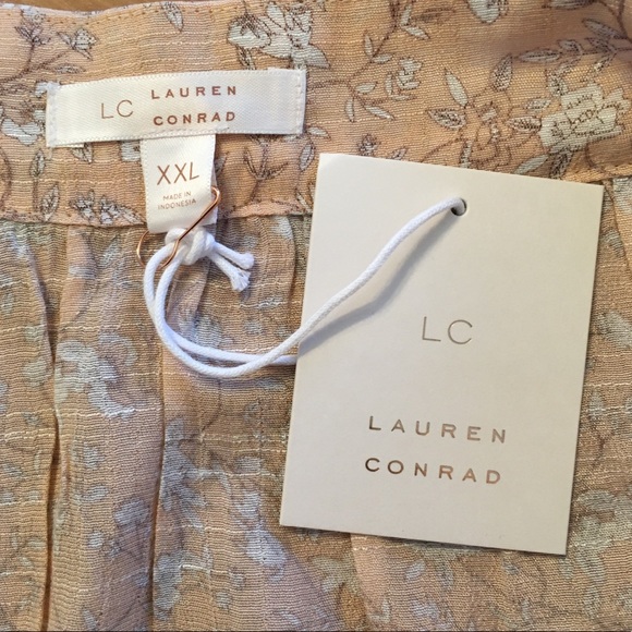 Women's LC Lauren Conrad Shirred Peasant Top - Picture 4 of 8